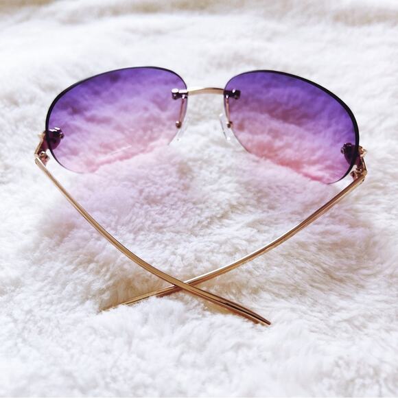 Ophelia Purple Floral Chic Sunglasses - Picture 9 of 10